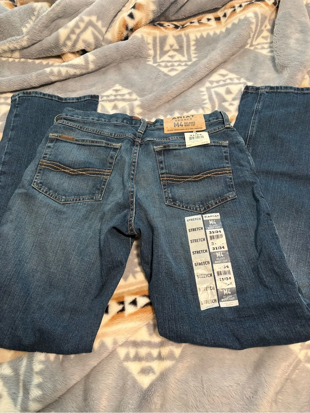 Ariat Men's Straight Jeans in Dark Wash Indigo